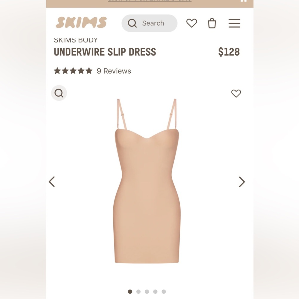SKIMS BODY underwire slip dress